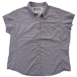 Columbia Sportwear Titanium Short Sleeve Lilac Purple Active Shirt Women size XL